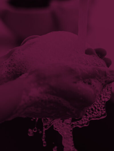 Person washing their hands