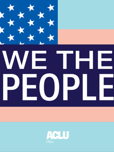 We The People over the Trans flag