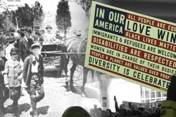 Coxey's Army Protesting side by side with modern day protest picture