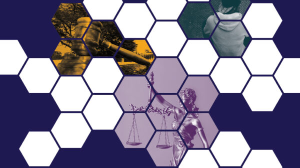 White honeycomb design on a navty background