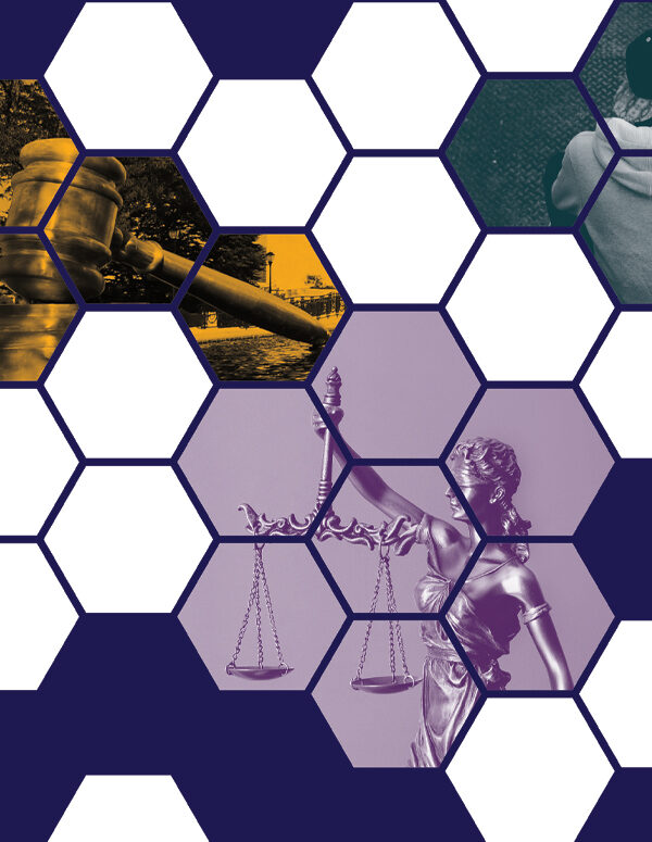 White honeycomb design on a navty background