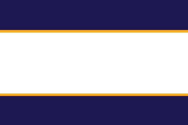 Large white rectangle with two smaller orange rectangles on a navy background