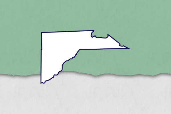 outline of lucas county with light blue background
