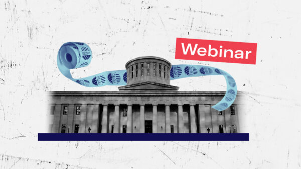 Image of the Statehouse with the word "Webinar"