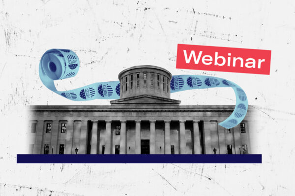 Image of the Statehouse with the word "Webinar"