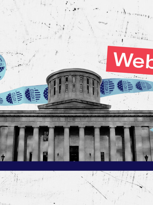 Image of the Statehouse with the word "Webinar"