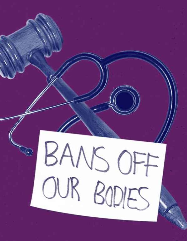 bans off our bodies sign with gavel