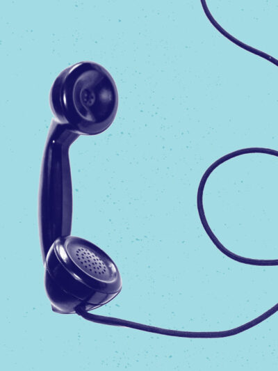 phone with blue background