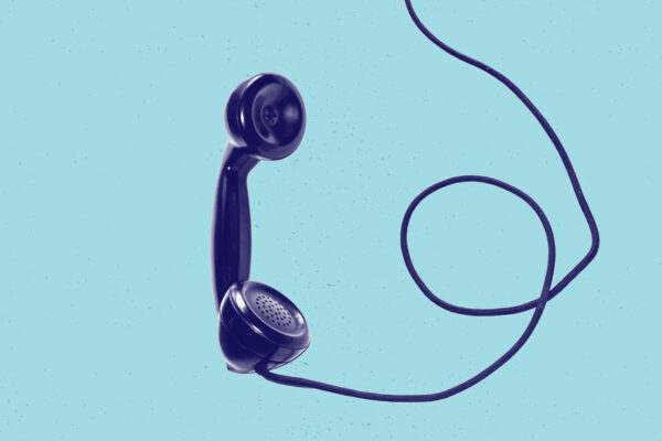 phone with blue background