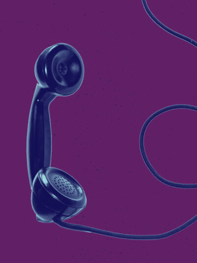 phone with purple background
