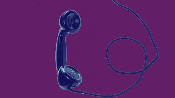 phone with purple background