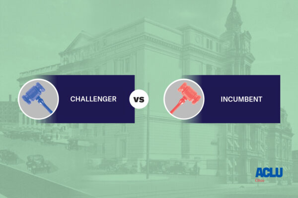 Two gavels with the words challenger and incumbent