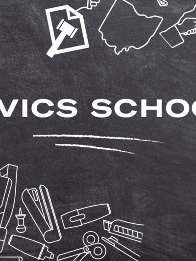 Civic Schools chalkboard