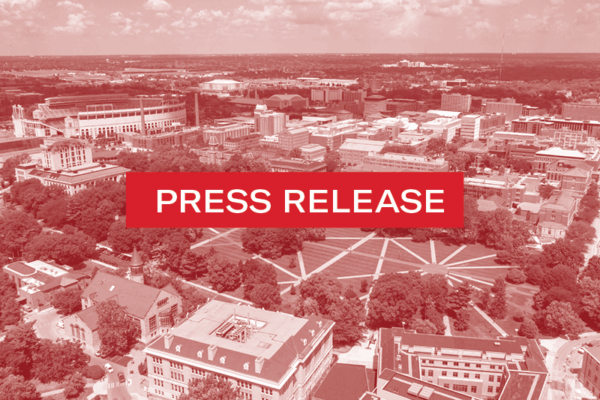 Image of Ohio State campus with red filter