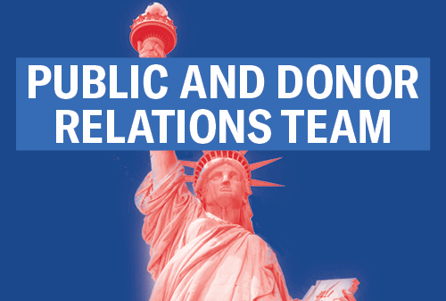 Public and Donor Relations Team