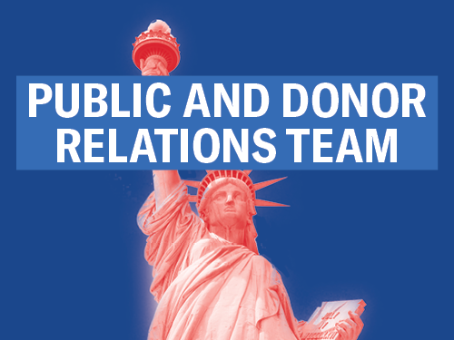 Public and Donor Relations Team