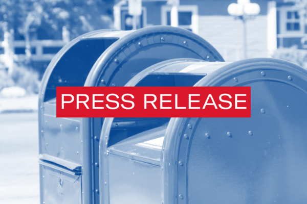 Image of mailboxes with overlay texting saying Press Release