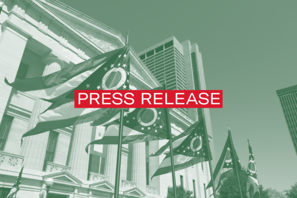 Image of the Ohio Statehouse with the words "Press Release" over it.