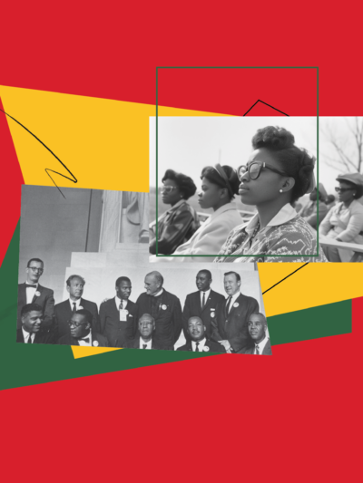 Images of Civil Rights movement and National Voting Rights Act