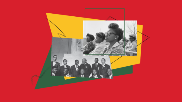 Images of Civil Rights movement and National Voting Rights Act