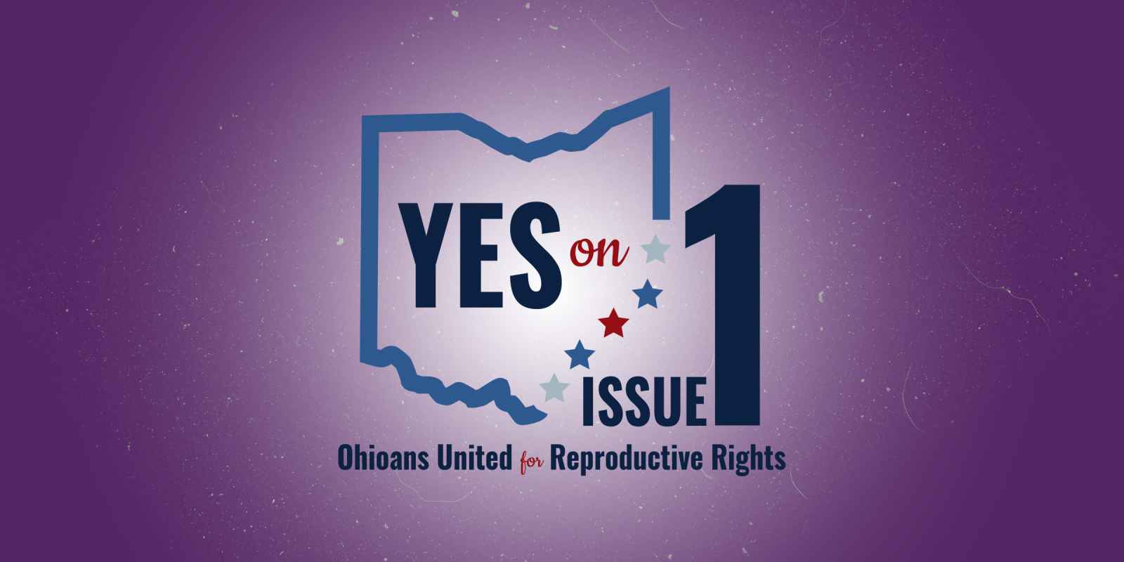 The logo of 'Yes on Issue 1' - Ohioans United for Reproductive Rights