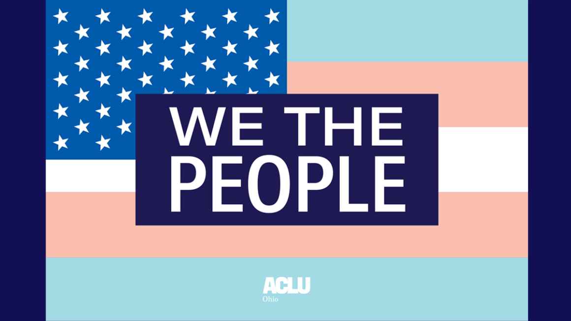 We The People over the Trans flag