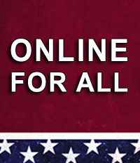 Online For All on flag print