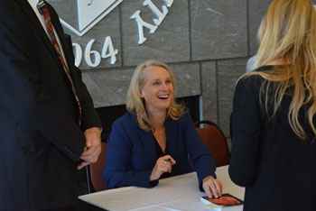 Piper Kerman signs her book Orange is the New Black