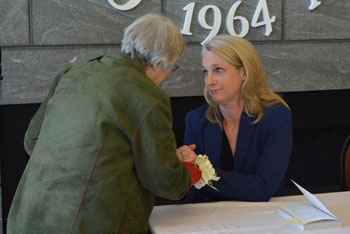 Belle Likover and Piper Kerman share a candid moment