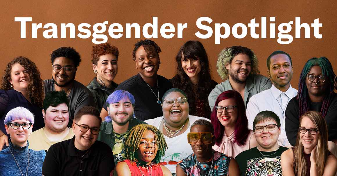 Phot collage of all the participants in the 2022 Transgender Spotlight Series, with TransOhio, The ACLU of Ohio, and Equality Ohio