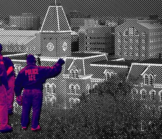 Immigration enforcement officers and a university